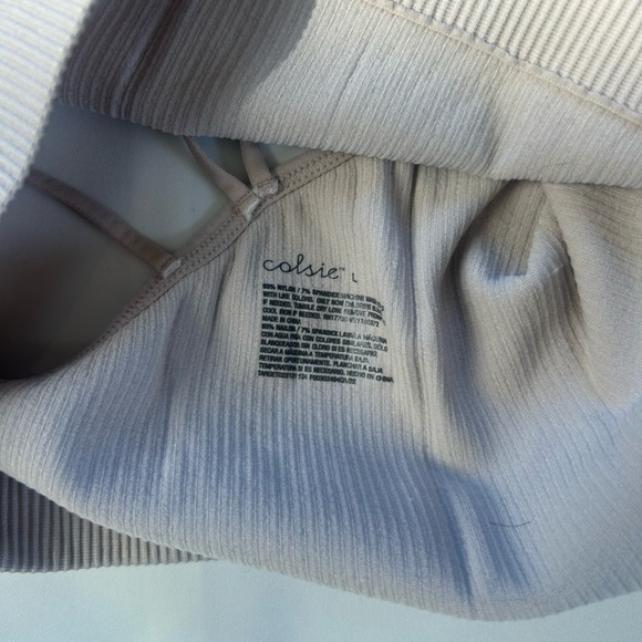 Colsie Ribbed Bralette - Tan - Picture 3 of 3